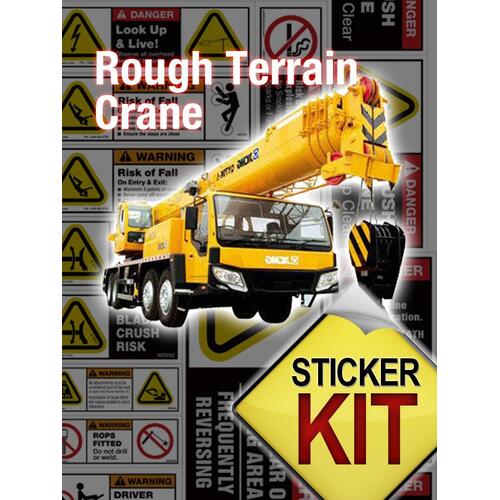 Cranes Truck Rough Terrain Safety Sticker Sheet