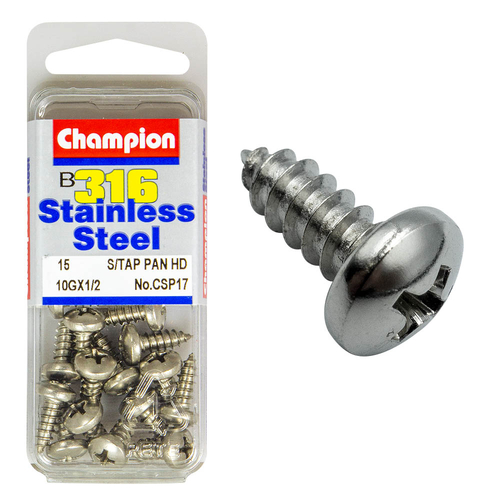 Self Tapp Screws-Pan-Phillips-Stainless Steel-4.8X13Mm-316/A4