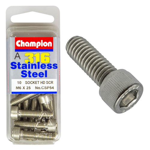 Socket Head Cap Screws-Stainless Steel-M6X25Mm-316/A4