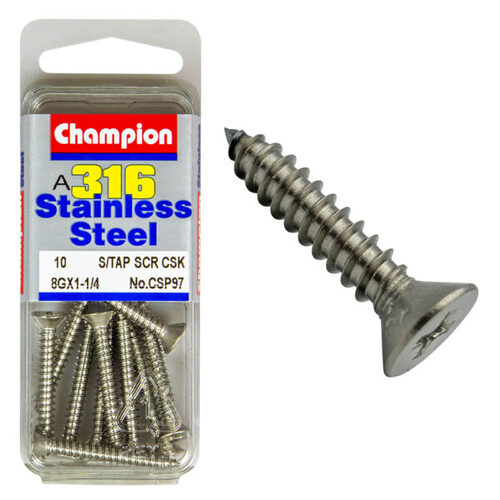Self Tapp Screws-Csk-Phillips-Stainless Steel-4.2X32Mm-316/A4