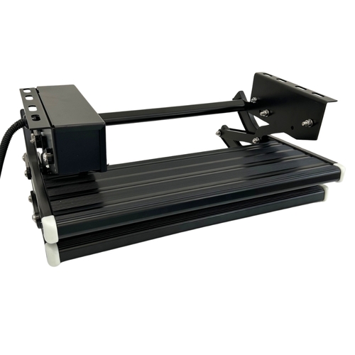 Black Double 12V Electric Drop Down Caravan Step - CSST12VDB