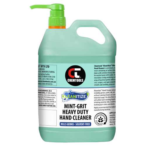 Kleanitize Mint-Grit Heavy Duty Hand Cleaner 5L - CT-MHC-5