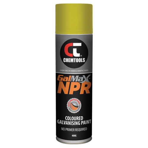 Safety Yellow Gal (Zinc) Paint, NPR (No Primer Required), 400g Aerosol - CT-YSG-400