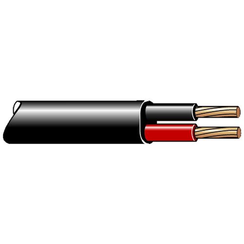 3mm Twin Core Cable Red Black With Black Sheath 30M