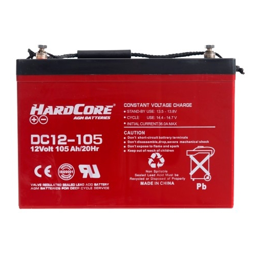 Deep Cycle AGM Battery DC105-12 - DC105-12