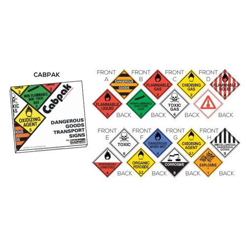 Dangerous Goods Transport Signs CabPak