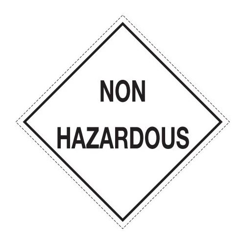 Non Hazardous Sign polypropyloene