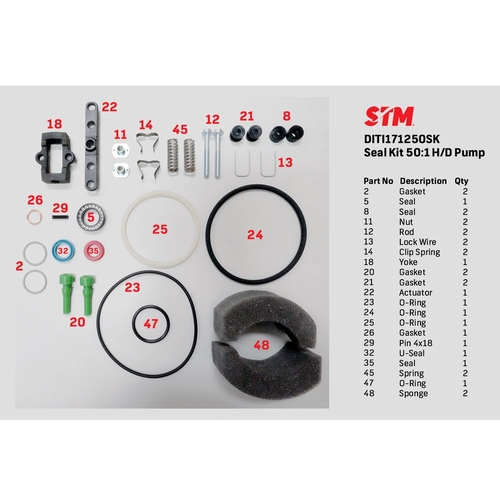 Seal Kit 50:1 H/D Pump