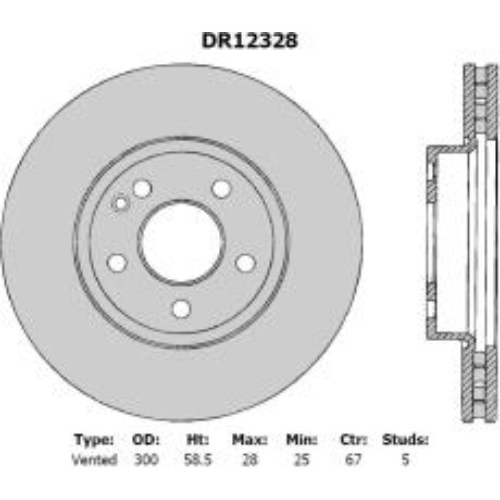 Disc Rotor - Front - DR12328