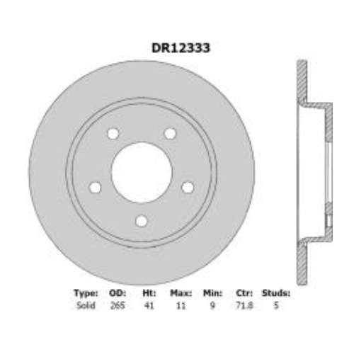 Disc Rotor - Rear - DR12333