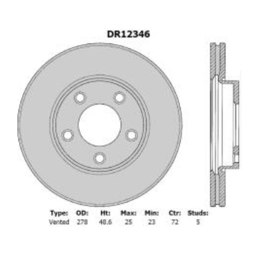 Disc Rotor - Front - DR12346