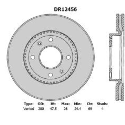 Brake Disc Rotor Pair