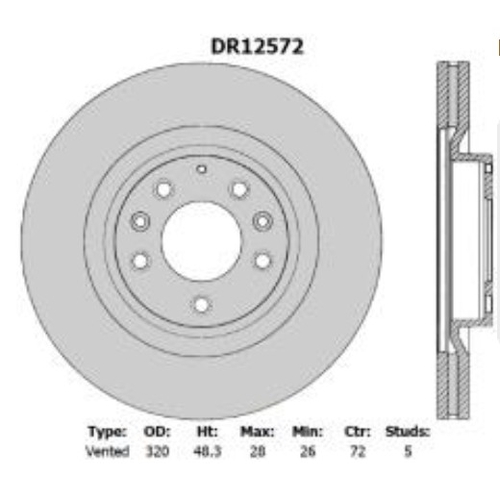 Disc Rotor - Front Mazda - DR12572