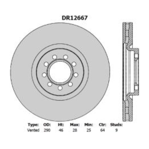 Disc Rotor Front - DR12667