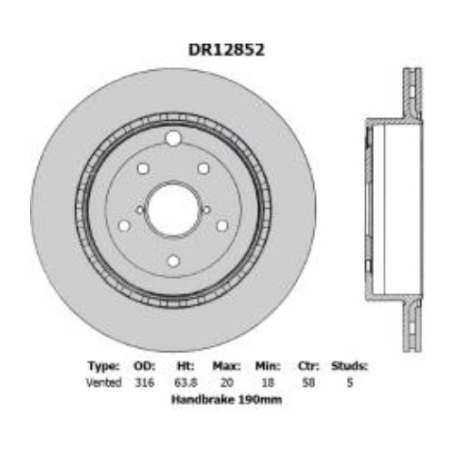 Ptx Subaru Impeza Wrx Rear 2006 On - DR12852