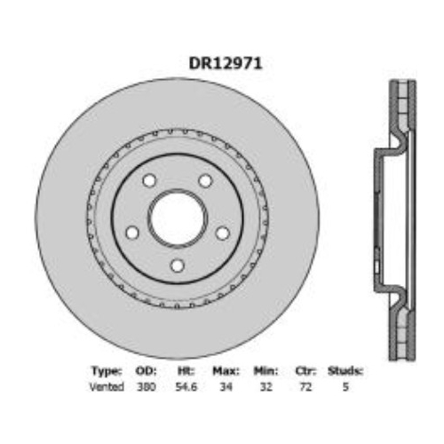 Disc Rotor - Front - DR12971