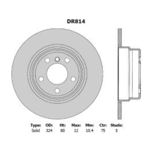 Rear Brkae Rotor - DR814