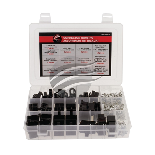 Weatherproof Connector Housing Assortment Kit (Black)