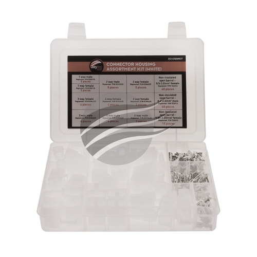 172pc Connector Housing Assortment Kit (White)
