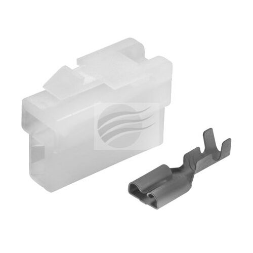 Packet 10 Qc Connector Housing With Terminals Female 2 Way