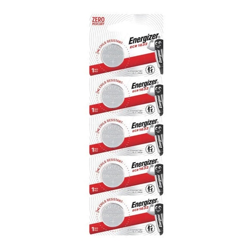 Energizer Lithium Battery CR1632 Tearstrip (5pk) - ECR1632T1X5