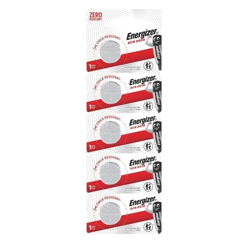 Energizer Lithium Battery CR2016 Tearstrip (5pk) - ECR2016T1X5
