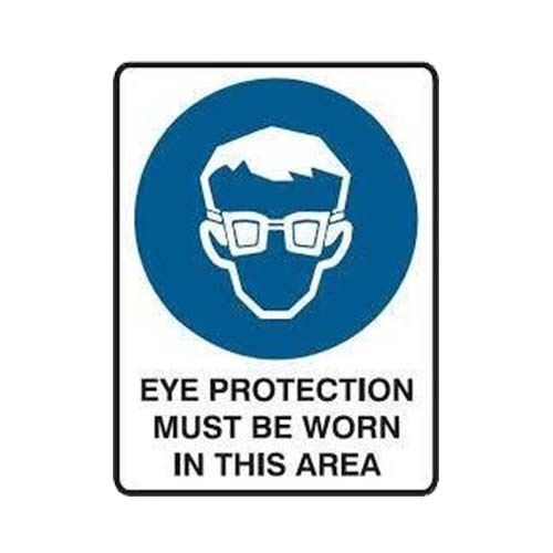 Eye Wear Must Be Worn Sticker 150mm