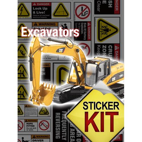 Excavator Safety Sticker Sheet