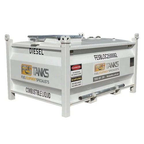 2500L FES Self Bunded Waste Oil Bloc Tank - FES2500