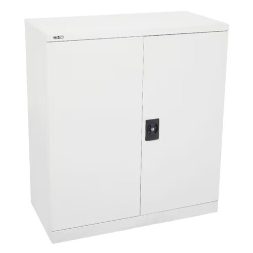 GO Stationery Cupboard 910 x 1015mm Silver