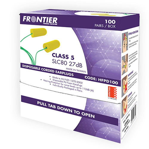 Frontier Disposable Corded Ear Plugs