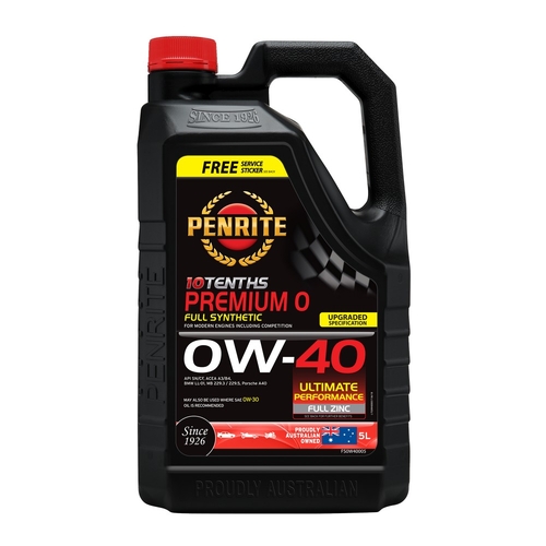 10 Tenths Premium 0W-40 (Full Synthetic) 5L - FS0W40005