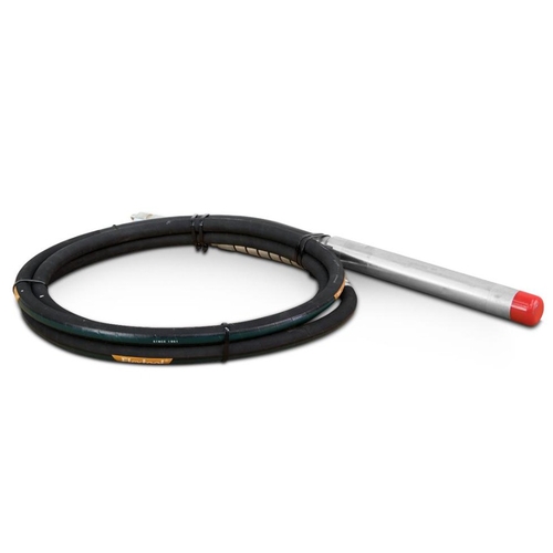 Flextool FT201787-UNIT (FVP40R-6) 40mm x 6m Flexshaft Rubber Tip Concrete Vibrator - FT201787-UNIT