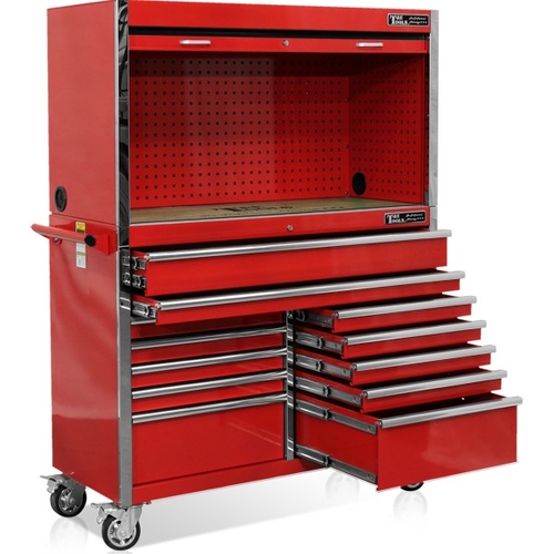 52" Tool Hutch & 12 Drawer Cabinet Combo - GF5212RD