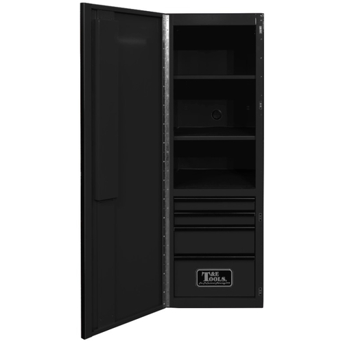 76" Godfather 4 Drawer Left Hand Side Cabinet - Black