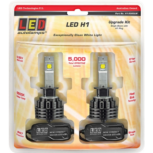 Led Upgrade Kit H1 9-32V 6500K Single Beam 5,000 Lumens