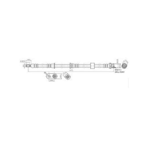 Brake Hose Left Hand Front