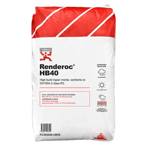 Fosroc Renderoc HB40 Repair Mortar 20Kg - HB40