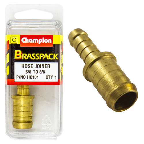 5/8 - 3/8  Hose Joiner Stright Reducing - Brass