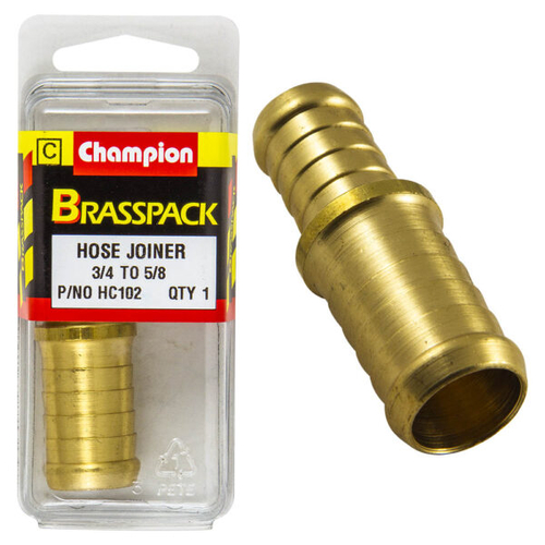3/4 - 5/8 Hose Joiner Straight Reducing - Brass