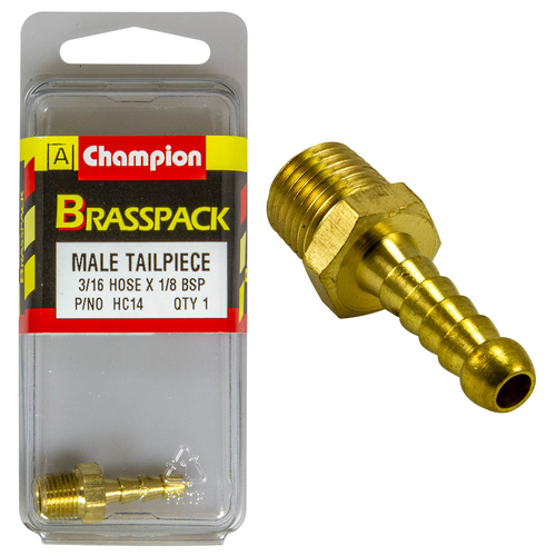 Hose Tails  Straight  Male  Brass  3/16? X 1/8?