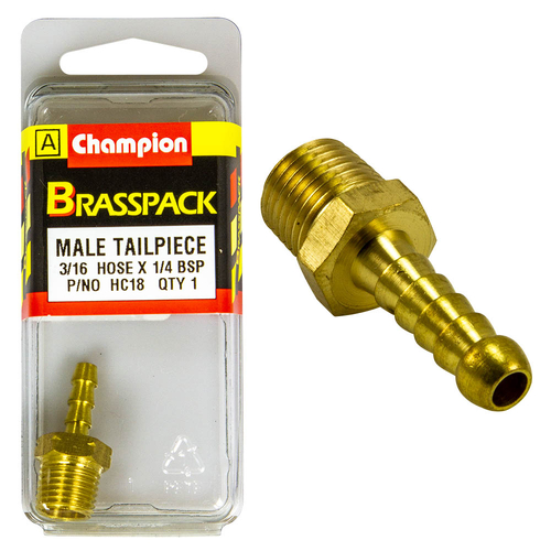 Hose Tails  Straight  Male  Brass  3/16? X 1/4?