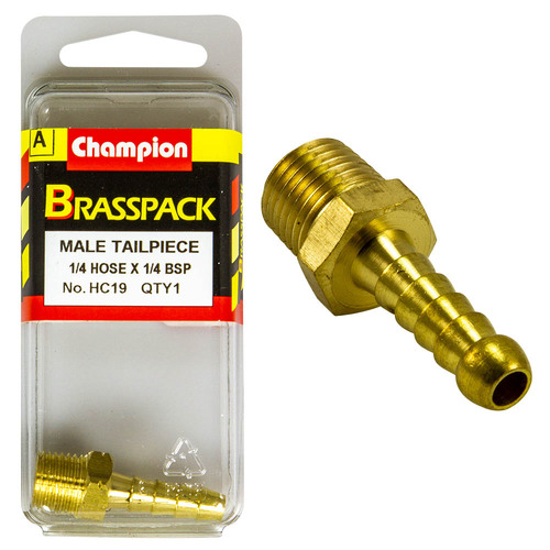 Hose Tails – Straight – Male – Brass – 1/4″ X 1/4″