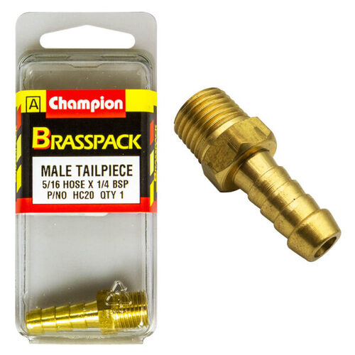 Hose Tails – Straight – Male – Brass – 5/16″ X 1/4″