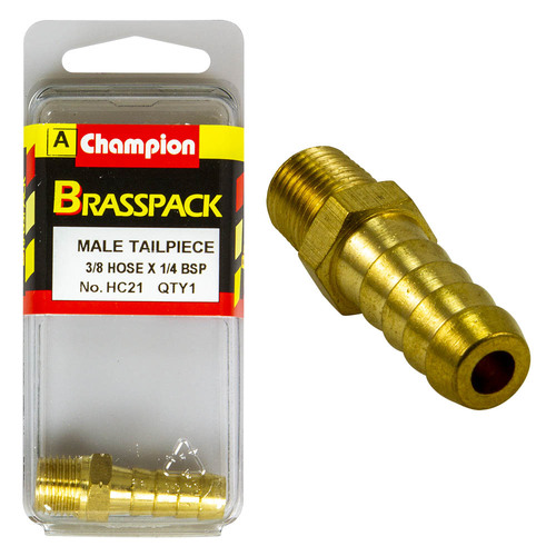 Hose Tails – Straight – Male – Brass – 3/8″ X 1/4″