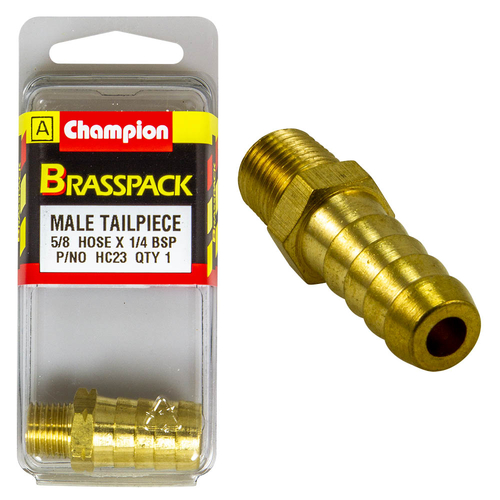 Hose Tails  Straight  Male  Brass  5/8? X 1/4?
