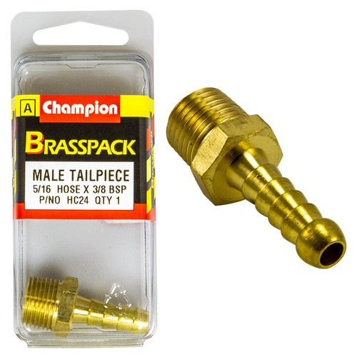 Hose Tails  Straight  Male  Brass  5/16? X 3/8?