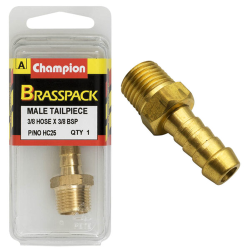 Hose Tails  Straight  Male  Brass  3/8? X 3/8?