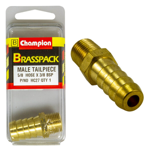 Hose Tails  Straight  Male  Brass  5/8? X 3/8?