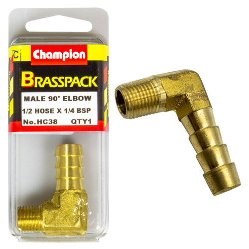 Hose Tails Elbows  Male  Brass  90 Degree 1/2? X 1/4?